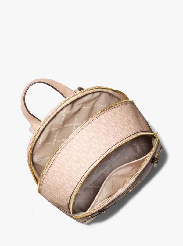 Damske Batohy Michael Kors Brooklyn Medium Logo Ruzove - Kabelky Michael Kors Akcia | XFUSP-8052